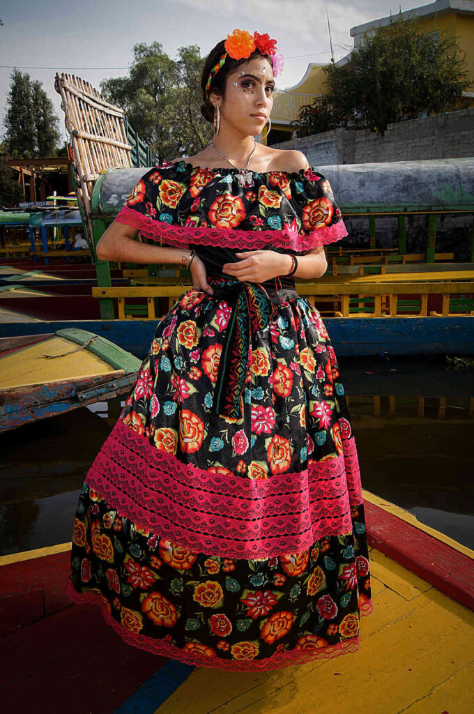 Vestido Mexicano Catrina Dress Day Of The Dead De Mayo México 